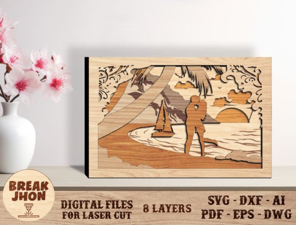 Download Layered Couple Beach Cut File-Break Jhon - Beach cut file Collection