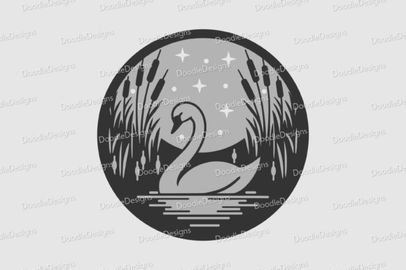 Download Layered Swan Scene SVG Cutting Files - Premium Resources