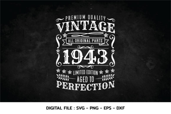 Download Birthday Vintage 1943 Svg - Premium Resources
